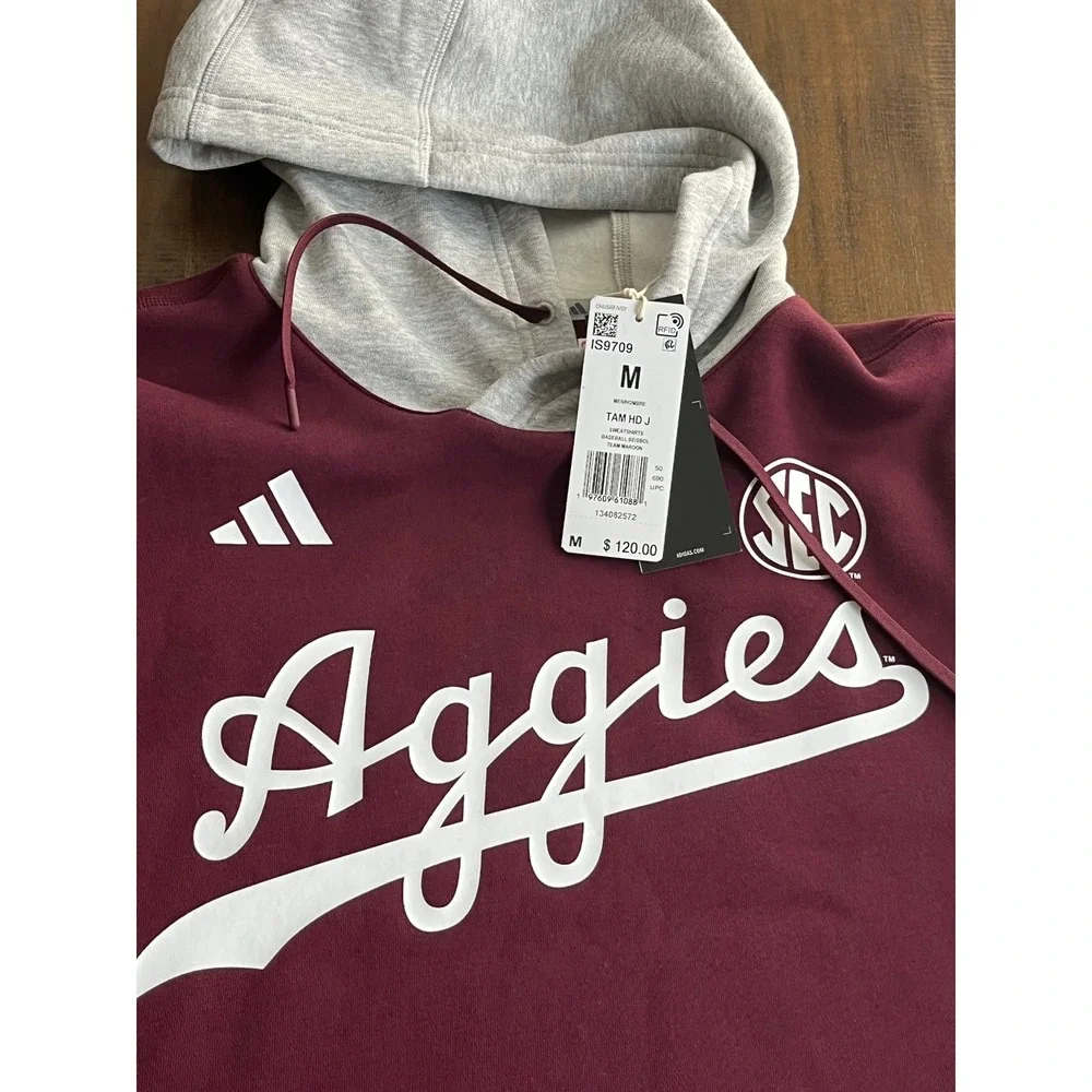 Adidas Texas A&M Aggies SEC‎ Hooded Sweatshirt Pullover Hoodie Men's Medium